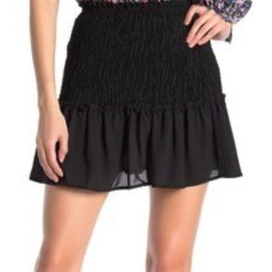 Smocked Waist Mini Skirt szL